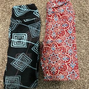 LuLaRoe set of 2 girls leggings (size S/M- 2-8)